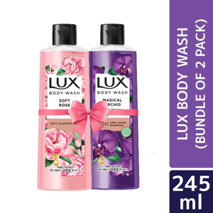 Lux Body Wash Soft Rose & Magical Orchid 245ml Combo Pack
